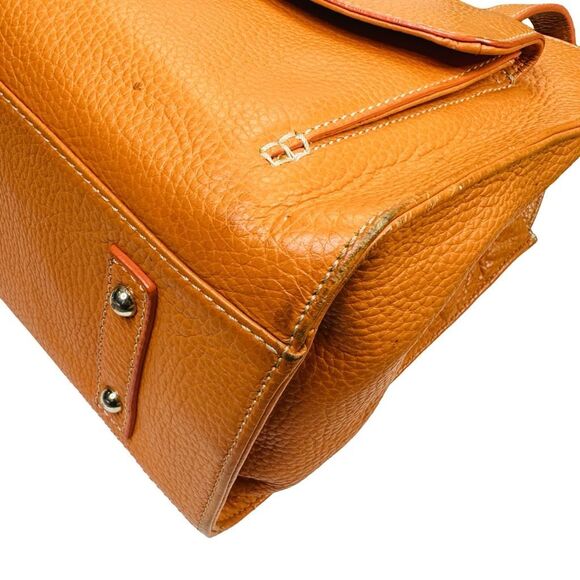 Vintage Dooney & Bourke Janine Pebbled Leather Satchel Bag 11.5” x 8.5” x 4.25” - Picture 15 of 15